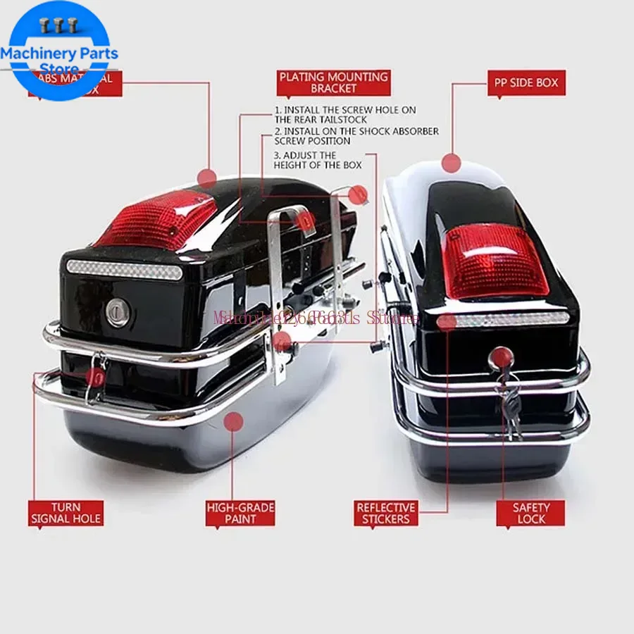 Motorcycle Gear Warehouse - 24L Motosiklet Yan Çantaları Bagaj Tankı