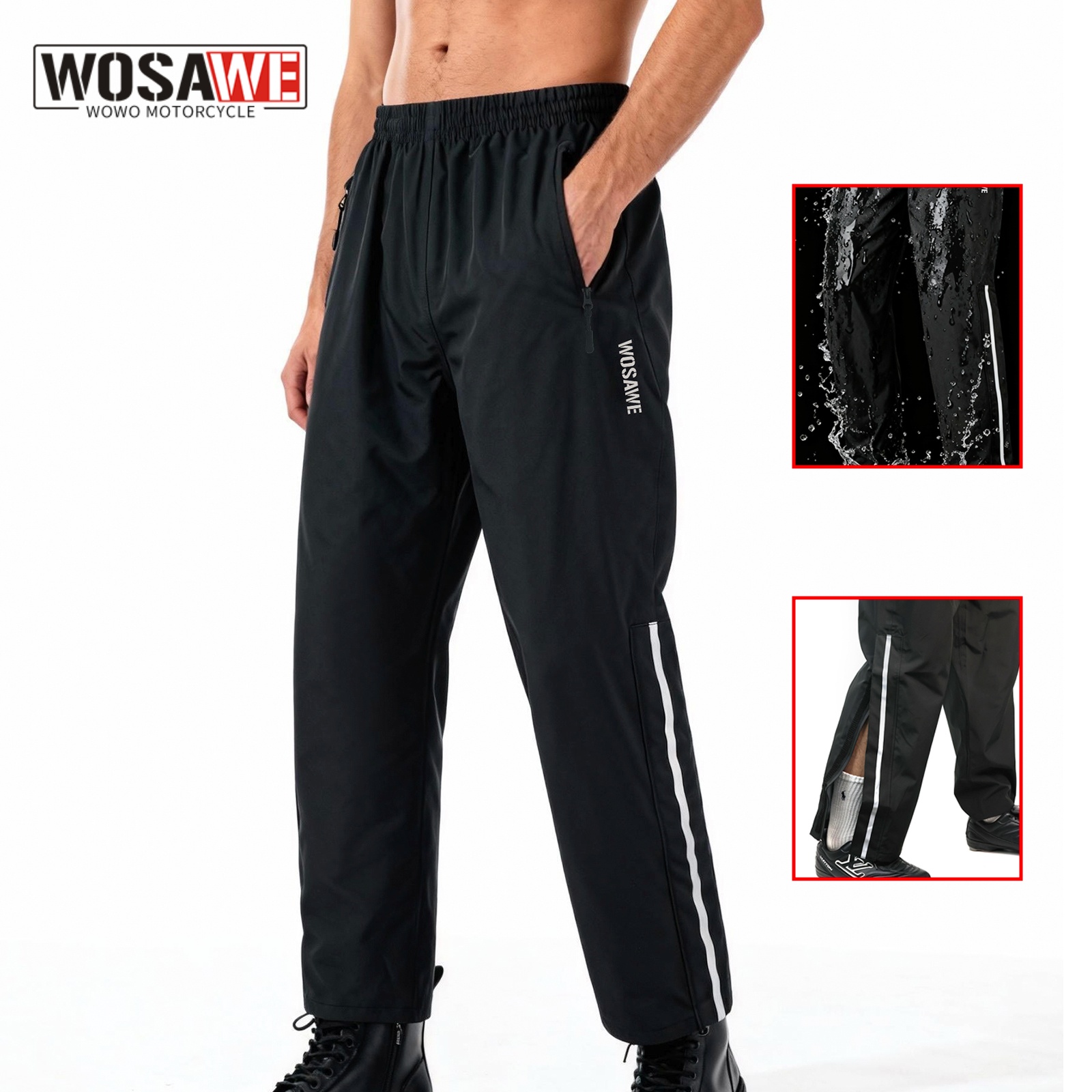 Motorcycle Rain Suit - WOSAWE Motosiklet Yağmur Geçirmez Tekli Pantolon