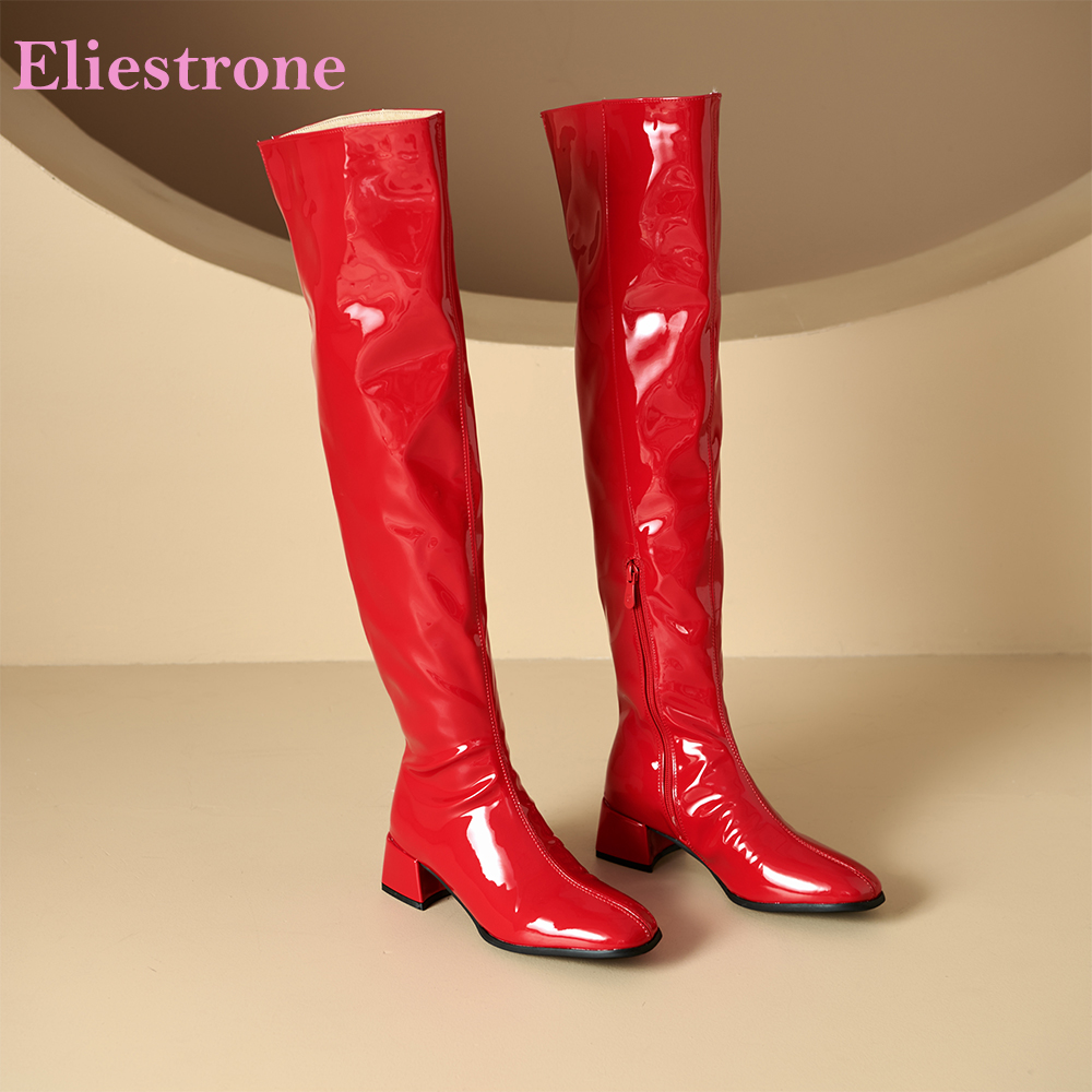 Riding Boot Short - Yeni Kış Şıklığı Kırmızı Altın Kadın