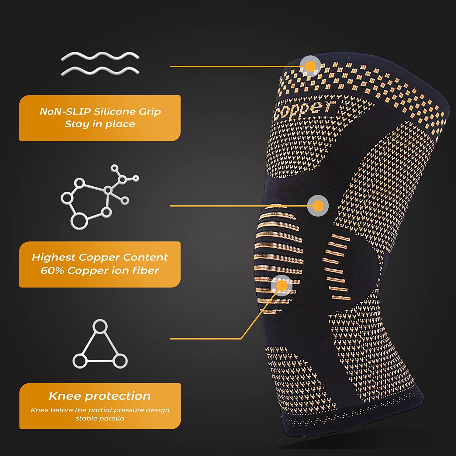 Bakır diz parantez diz sıkıştı - Knee Guard Hard incelemesi ve fiyatı