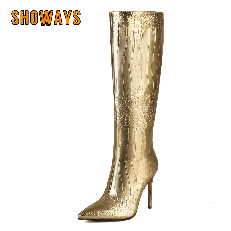 Parlak Gümüş Altın Kadın Diz Y - Riding Boot Short incelemesi ve fiyatı