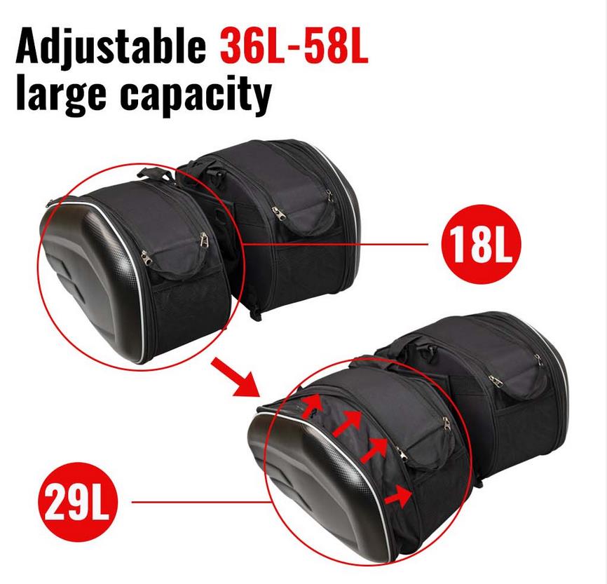 Siyah 36-58L Motosiklet Heybe  - Motorcycle Gear Warehouse incelemesi ve fiyatı